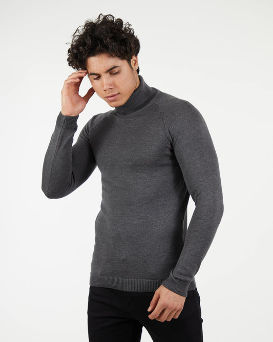 LAGOS CHARCOAL| Turtle Neck Sweater
