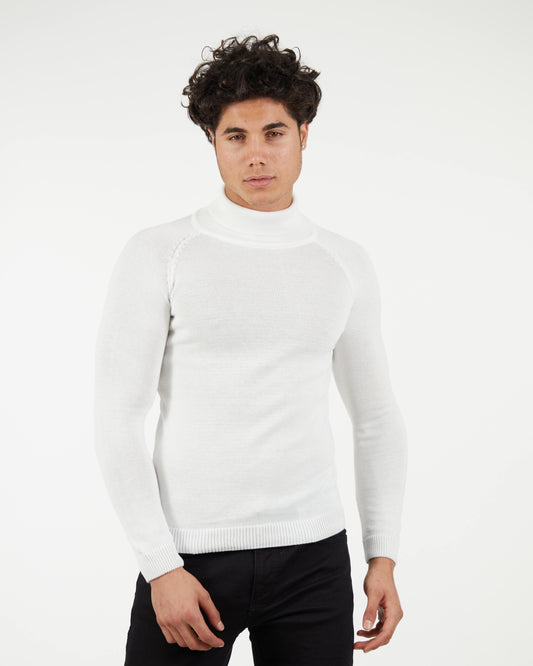 LAGOS CLEAR WHITE | Turtle Neck Sweater