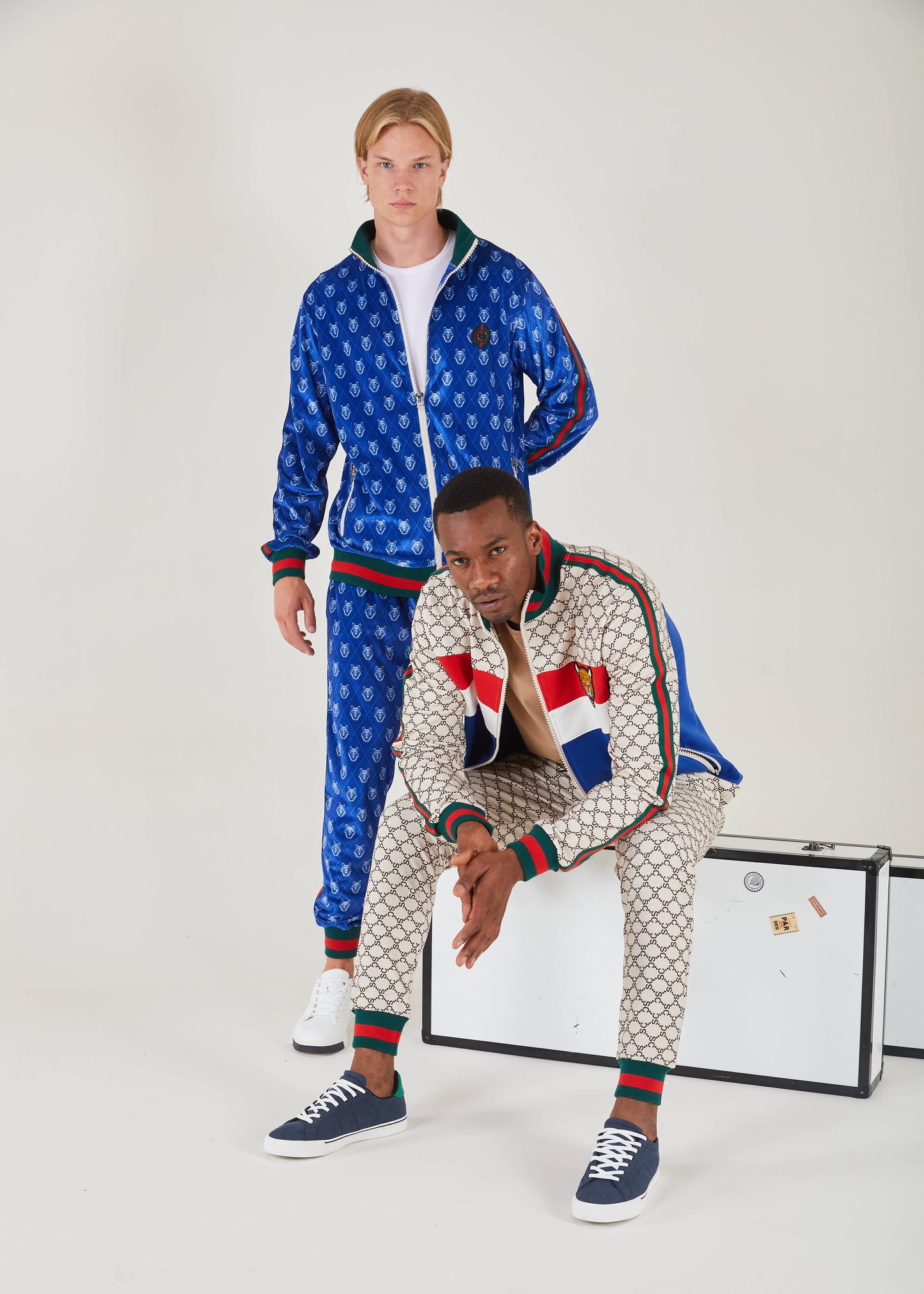 Men's Cream Zip Up Sweat Suit | SETS
