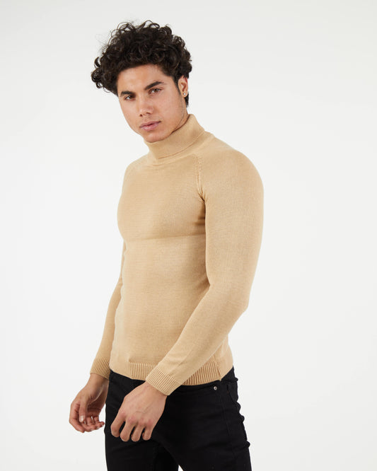 LAGOS BEIGE | Turtle Neck Sweater