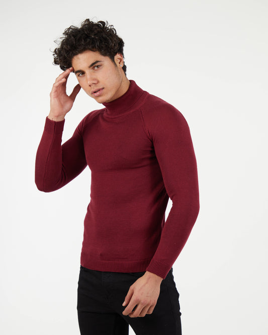 LAGOS BURGUNDY | Turtle Neck Sweater