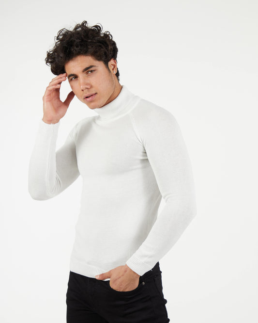 LAGOS CLEAR WHITE | Turtle Neck Sweater