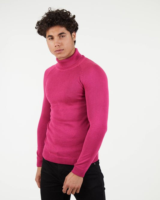 LAGOS FUSHIA | Turtle Neck Sweater