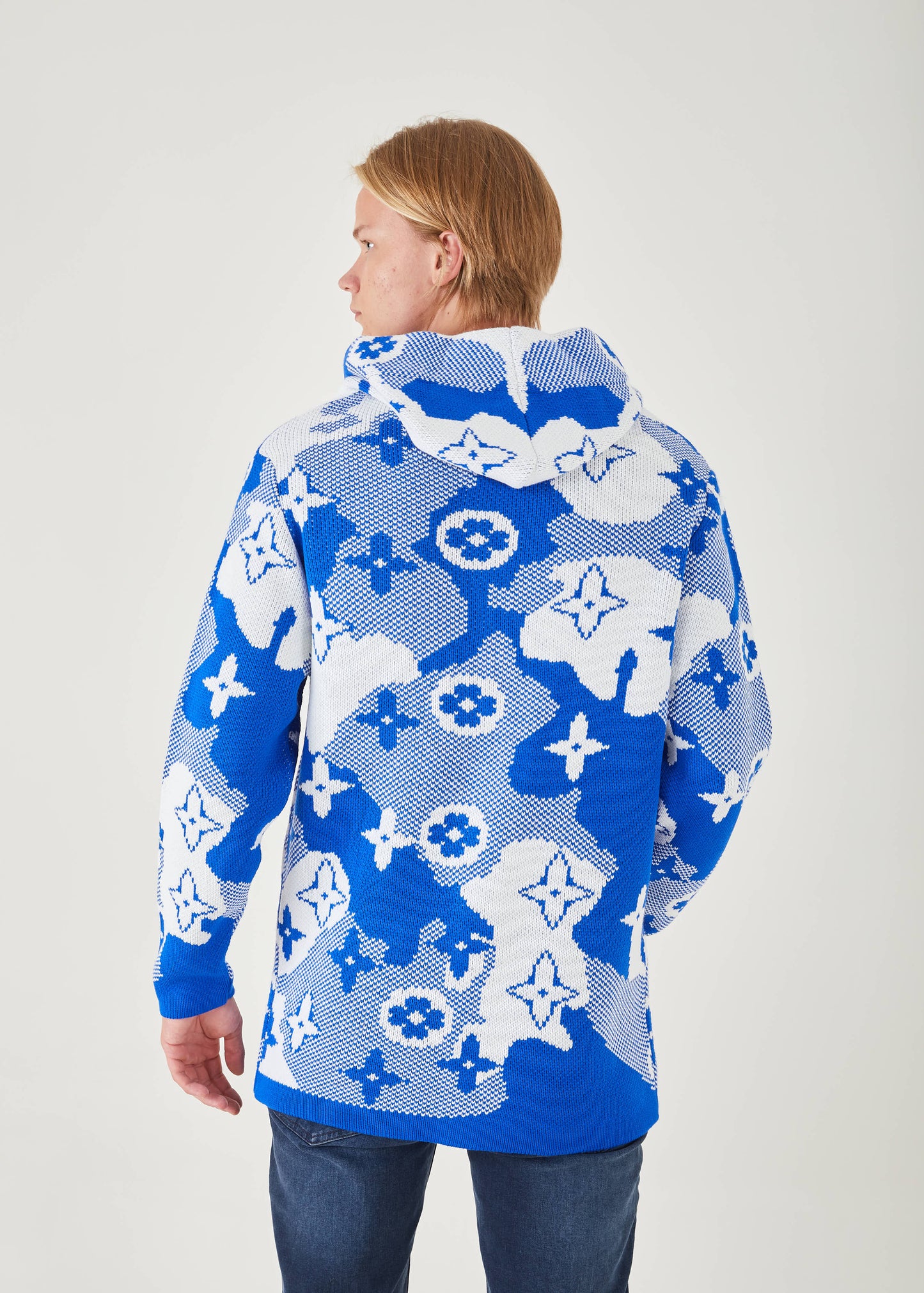 Men's Royal Diamond Long Sweaters | Hoodie